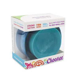 IncrediBowls with Super Grip | 100% Silicone | Medium + Small | 2 CT | Navy & Aqua
