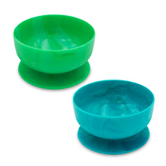IncrediBowls with Super Grip | 100% Silicone | Small | 2 CT | Aqua Green