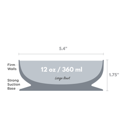 IncrediBowls with Super Grip | 100% Silicone | Large | 1 CT | Grey