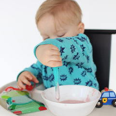 FlexiDip Baby Learning Utensil | 2 CT | Blue Grey