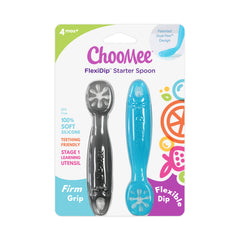 FlexiDip Baby Learning Utensil | 2 CT | Blue Grey