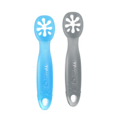 FlexiDip Baby Learning Utensil | 2 CT | Blue Grey