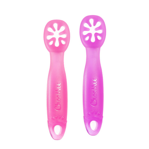 FlexiDip Baby Learning Utensil | 2 CT | Pink Purple