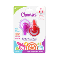 SoftSip Food Pouch Silicone Tops - 2 CT | Red Purple