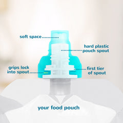 SoftSip Food Pouch Silicone Tops - 4 CT | Swirl Colors