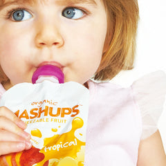 SoftSip Food Pouch Silicone Tops - 2 CT | Red Purple